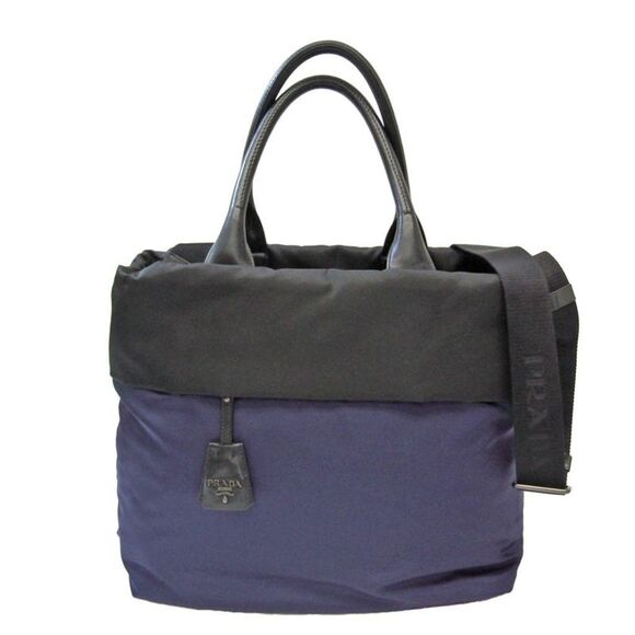Prada Handbags - Prada Tessuto Purple Synthetic Handbag (Pre-Owned)